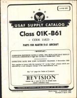 Supply Catalog Parts for Martin B-61 Aircraft