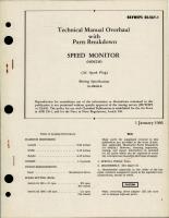 Technical Manual Overhaul with Parts for Speed Monitor - 6404240