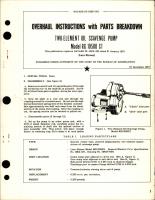 Overhaul Instructions with Parts for Two Element Oil Scavenge Pump - Model RG10500 C1