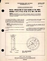 Vultee - Installation of Plain Bearing in Tail Wheel Assembly - BT-13, BT-13A, BT-13B, Bt-15, SNV-1, and SNV-2