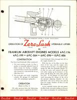 Operation of Zero-Lash Hydraulic Lifters for Franklin 4AC-199, 6AC-264, 6AC-298, and 12AC-806 Engines