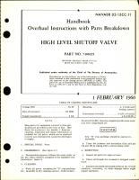 Overhaul Instructions with Parts Breakdown for High Level Shutoff Valve - Part 7-101025
