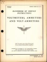 Handbook of Service Instructions for Voltmeters, Ammeters, and Volt-Ammeters