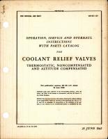 Operation, Service, & Overhaul Instructions with Parts Catalog for Coolant Relief Valves