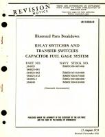 Illustrated Parts Breakdown for Relay Switches and Transfer Switches Capacitor Fuel Gage System, Part No. 384023, 384026, 384040 