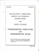 Instal, Oper, Serv, & Ovh Inst with PC for Thermometer Indicator and Bulbs