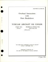 Overhaul Instructions with Parts Breakdown for Tubular Aircraft Oil Cooler - Part 87161-1