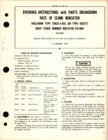 Overhaul Instructions with Parts Breakdown for Rate of Climb Indicator Kollsman Type 716CU-4-051, AN Type 5825T7