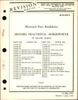 Illustrated Parts Breakdown for Fractional Horsepower Motors - B Frame Series