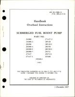 Overhaul Instructions for Submerged Fuel Boost Pump