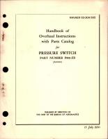 Overhaul Instructions with Parts Catalog for Pressure Switch - Part P801-FB