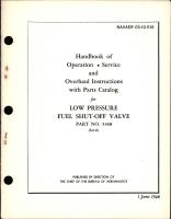 Operation, Service, Overhaul Instructions and Parts Catalog for Low Pressure Fuel Shut-Off Valve - Part 5368