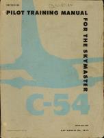 Pilot Training Manual for the Skymaster C-54