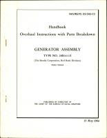 Overhaul Instructions with Parts Breakdown for Generator Assembly - Type 28E04-1-E