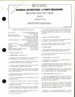Overhaul Instructions with Parts Breakdown for Booster Shut off Valve 550510
