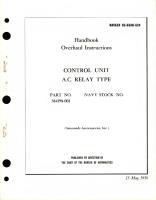 Overhaul Instructions for Control Unit A.C. Relay Type, Part No. 384198-001 