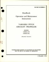 Operation and Maintenance Instructions for Variable Pitch Propeller - Model 43H60-359 and 43H60-383