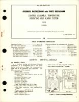 Overhaul Instructions with Parts Breakdown for Temperature Indicating & Alarm System Control Assembly - 183-6X 