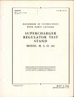 Handbook of Instructions for Supercharger Regulator Test Stand 