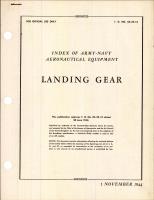 Index of Army-Navy Aeronautical Equipment - Landing Gear
