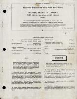 Overhaul Instructions with Parts Breakdown for Master Brake Cylinders - Parts 312380, 312380-3 and 312380-5 