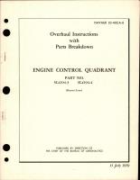 Overhaul Instructions with Parts Breakdown for Engine Control Quadrant - Parts 5L4194-3 and 5L4194-4