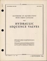 Handbook of Instructions with Parts Catalog for Hydraulic Sequence Valves