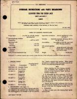 Overhaul Instructions with Parts for Elevator Trim Tab Screw Jack - A487-1 and A487-2