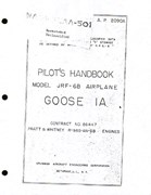 Pilot's Handbook for Model JRF-6B, Goose 1A Airplane