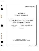 Overhaul Instructions for Cabin Temperature Control System Programmer - Parts 17784-7 and 17784-9