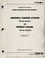 Overhaul Instructions w Parts for Horizontal Stabilizer Actuator and Gearshaft Housing 