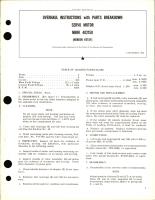 Overhaul Instructions with Parts Breakdown for Servo Motor - NBRK 402150