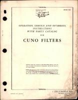 Operation, Service, & Overhaul Instructions with Parts Catalog for Cuno Filters