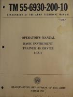 Operator's Manual for Basic Instrument Trainer 45 Device 1-CA-1