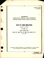 Operation, Service, and Overhaul Instructions with Parts Catalog for Rate of Climb Indicators USAF Types C-2 and C-3 