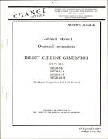 Overhaul Instructions for Direct Current Generator - Type 30E20-5-B, 30E20-11-A, 30E20-11-B, and 30E20-49-A