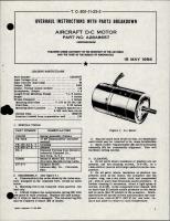 Overhaul Instructions with Parts for Aircraft DC Motor - Part A28A8657 