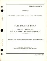 Overhaul Instructions with Parts Breakdown for Fuel Booster Pump - Model RR11810B1