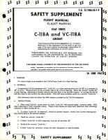 Safety Supplement to Flight Manual for C-118A and VC-118A