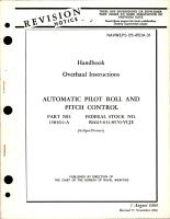 Overhaul Instructions for Automatic Pilot Roll and Pitch Control - Part 15836-1-A