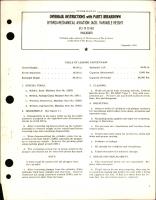 Overhaul Instructions w Parts Breakdown for Hydro Mechanical Aviation Jack, Variable Height 512 V 12-48 (Malabar)