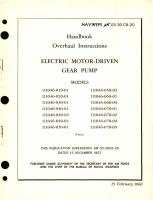 Overhaul Instructions for Electric Motor-Driven Gear Pump Models 111046 