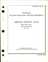 Overhaul Instructions with Parts Breakdown for Airflow Limiting Valve - Part 31011-1