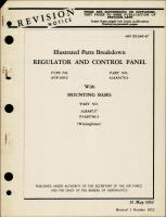 Illustrated Parts Breakdown for Regulator and Control Panel w Mounting Bases - Parts A24A9178-3, A28A8727 - Type AVP-109-C 