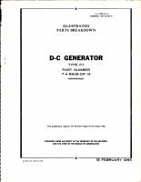 D-C Generator Type P-1 Part Number 7-A-5838-GR 1A