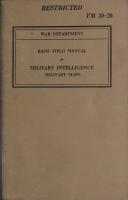 Basic Field Manual for Military Intelligence Military Maps