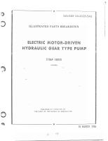 Illustrated Parts Breakdown for Electric Motor-Driven Hydraulic Gear Type Pump - 111069 Series 
