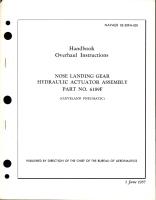 Overhaul Instructions for Nose Landing Gear Hydraulic Actuator Assembly - Part 6189F 