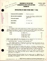 Installation of Blind Flying Hood For T-28A