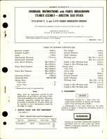 Overhaul Instructions with Parts for Arresting Gear Uplock Cylinder Assembly 0 CV15-601057-2, CV15-601057-3, and CV15-601057-4